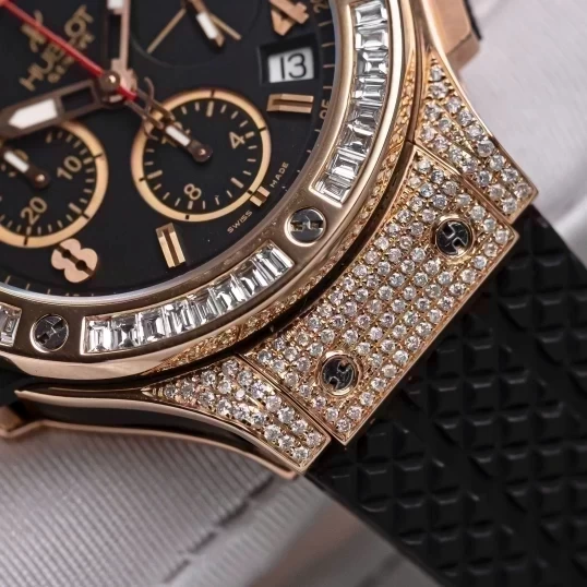 Hublot Big Bang Original Gold 41mm 341.PX.130.RX Up To Lên Bản Full Kim Cương - Niềng Kim Baguette