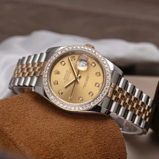 Rolex Oyster Perpetual Datejust 36mm 116233 Champagne Dial, Vành Kim Cương