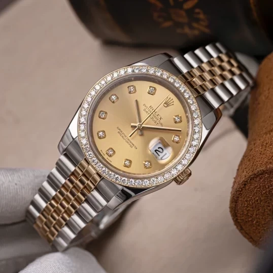 Rolex Oyster Perpetual Datejust 36mm 116233 Champagne Dial, Vành Kim Cương