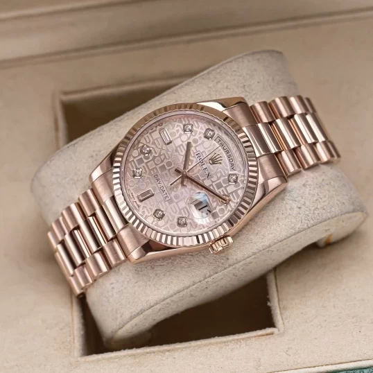 Rolex Oyster Perpetual Day-Date 36mm 118235 Vi tính hồng