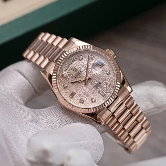 Rolex Oyster Perpetual Day-Date 36mm 118235 Vi tính hồng