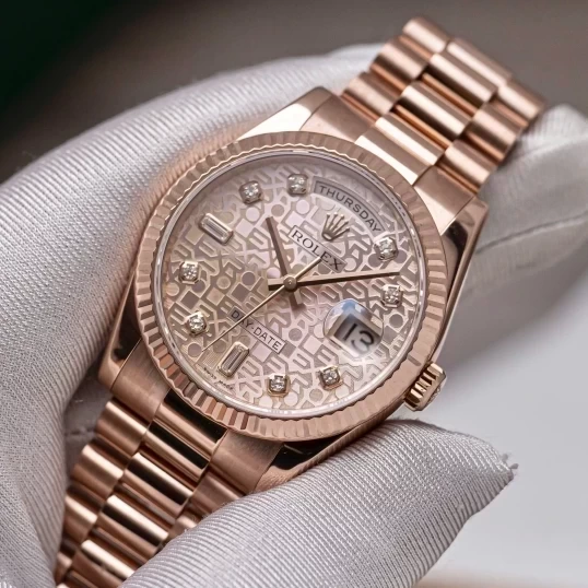 Rolex Oyster Perpetual Day-Date 36mm 118235 Vi tính hồng
