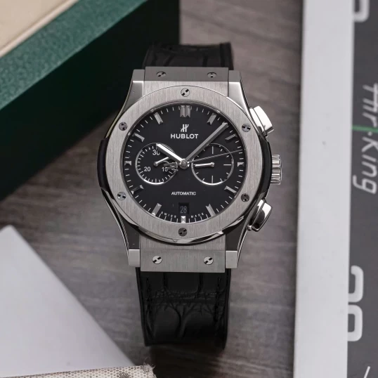 Hublot Clasic Fusion Chronograph Titanium 42mm 541.NX.1171.LR Black Dial