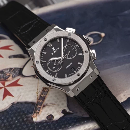 Hublot Clasic Fusion Chronograph Titanium 42mm 541.NX.1171.LR Black Dial
