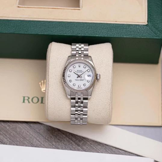 Rolex Oyster Perpetual Lady-Datejust 26mm 179174 mắt số men trắng