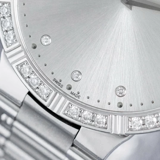 Piaget Dancer in White Gold with Diamond Bezel on White Gold Bracelet with Silver Diamond Dial Ref. G0A31046