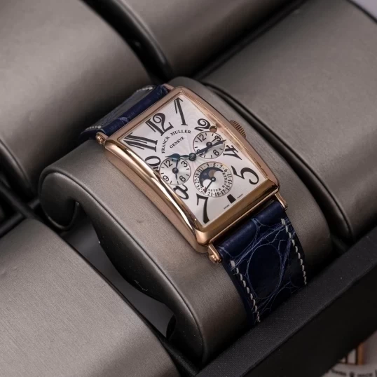 Franck Muller Large Master Banker Moonphase Day Night Three Times 18k Rose Gold 1250 MB L DT-2