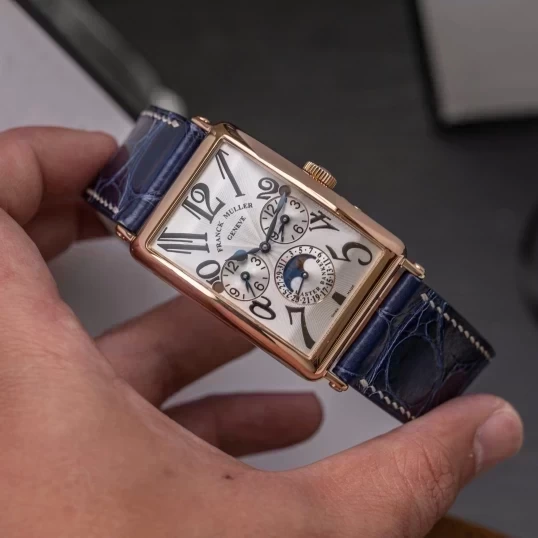 Franck Muller Large Master Banker Moonphase Day Night Three Times 18k Rose Gold 1250 MB L DT-2