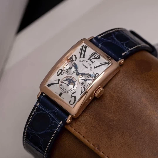 Franck Muller Large Master Banker Moonphase Day Night Three Times 18k Rose Gold 1250 MB L DT-2