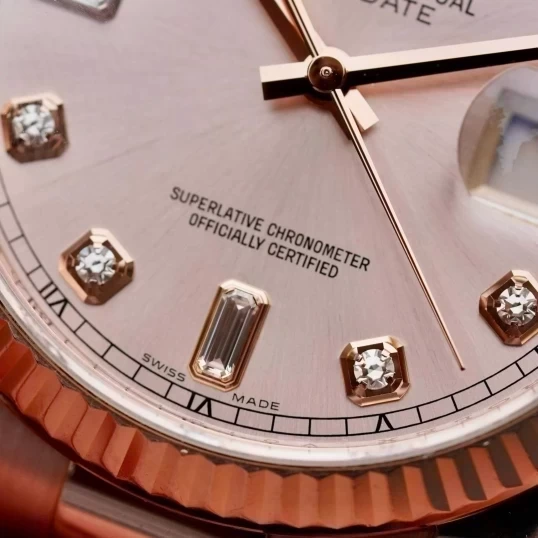 Rolex Oyster Perpetual Day-Date 118235 Sundust Diamond Everose Gold