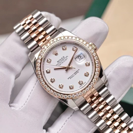 Rolex Oyster Perpetual Datejust 36mm 116231 Mặt số men trắng, Diamond Bezel