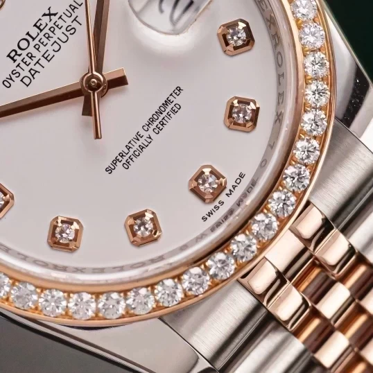 Rolex Oyster Perpetual Datejust 36mm 116231 Mặt số men trắng, Diamond Bezel