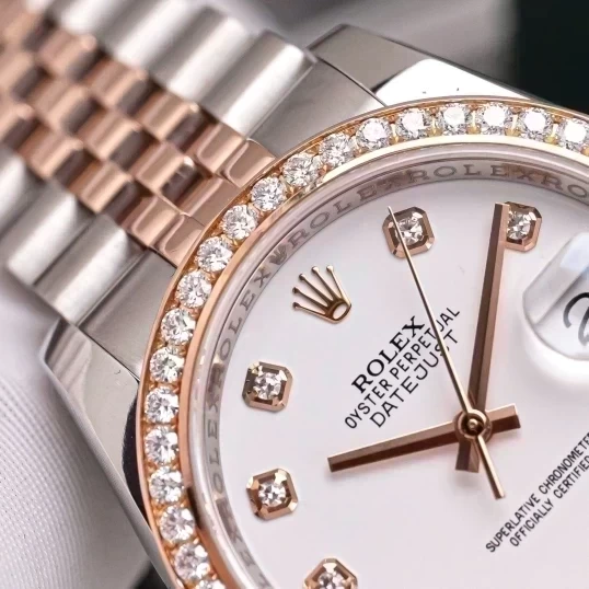 Rolex Oyster Perpetual Datejust 36mm 116231 Mặt số men trắng, Diamond Bezel