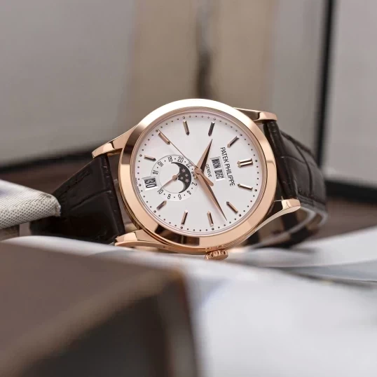 Patek Philippe Complications Annual Calendar Moon Phases 5396R-011 – 18K Rose Gold, White Dial