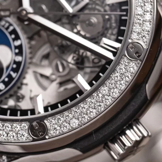 Hublot Classic Fusion Aerofusion Moonphase Titanium Pave Diamonds 42mm 547.NX.0170.LR.1704