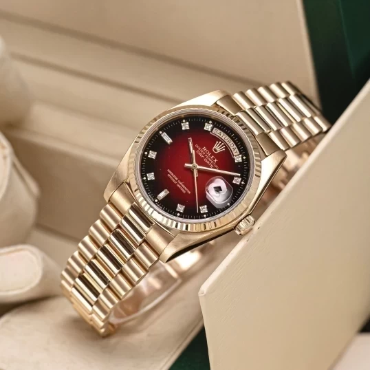 Rolex Oyster Perpetual Day-Date 36mm Ref. 18038 – Ombre Red Dial