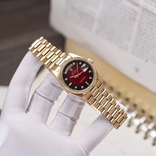 Rolex Oyster Perpetual Day-Date 36mm Ref. 18038 – Ombre Red Dial