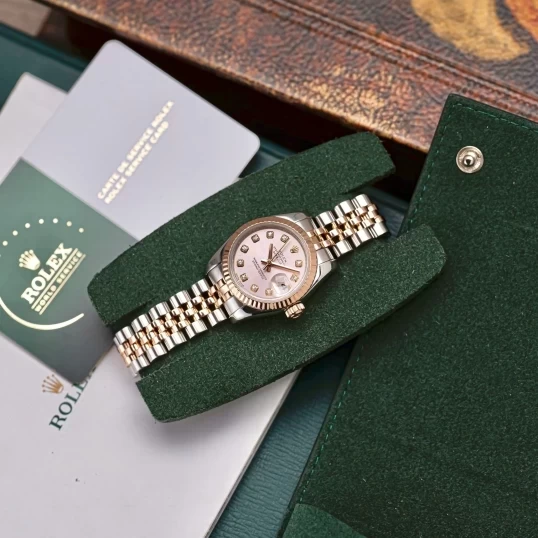 Rolex Oyster Perpetual Lady-Datejust 26mm 179171 Mặt số màu hoa hồng