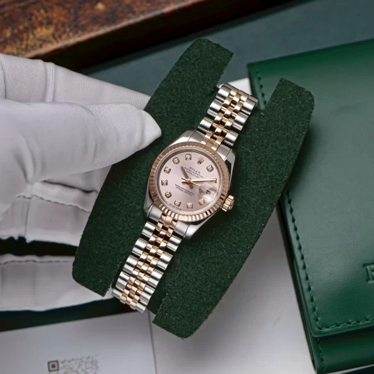 Rolex Oyster Perpetual Lady-Datejust 26mm 179171 Mặt số màu hoa hồng