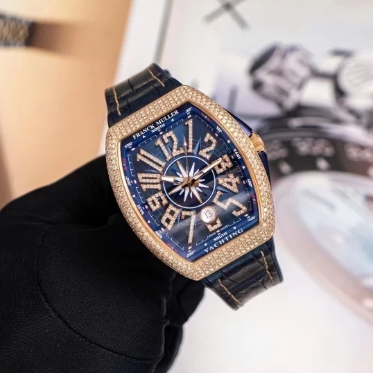 Franck Muller Vanguard Yachting V41 Vàng khối - Full Diamond