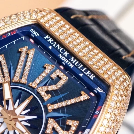 Franck Muller Vanguard Yachting V41 Vàng khối - Full Diamond