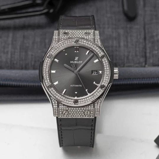 Hublot Classic Fusion Titanium 42mm Ref. 542.NX.7071.LR - Custom Diamonds