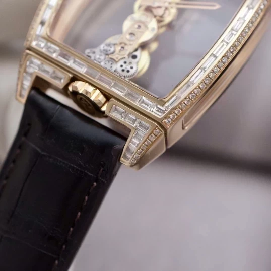 Corum Golden Bridge 18K Rose Gold Ref. 113.160.55/0002 0000 – Custom Baguette Diamonds