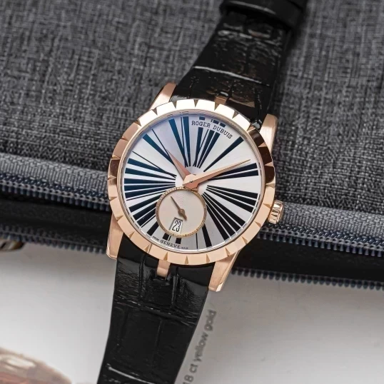 Roger Dubuis Excalibur 36mm Automatic in Rose Gold Silver Dial Ref.RDDBEX0587