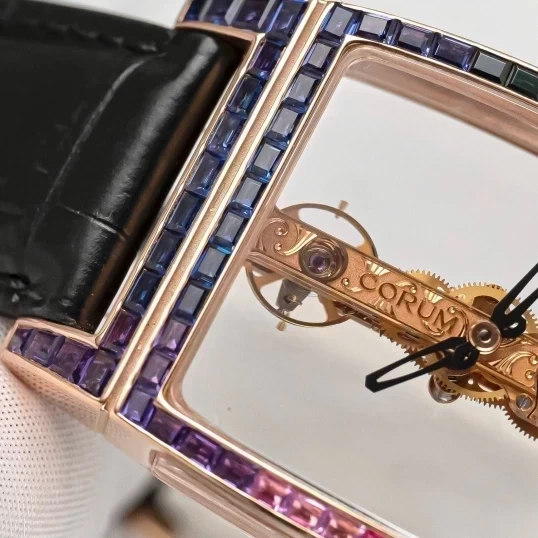 Corum Golden Bridge Classic Rose Gold Ruby Baguette