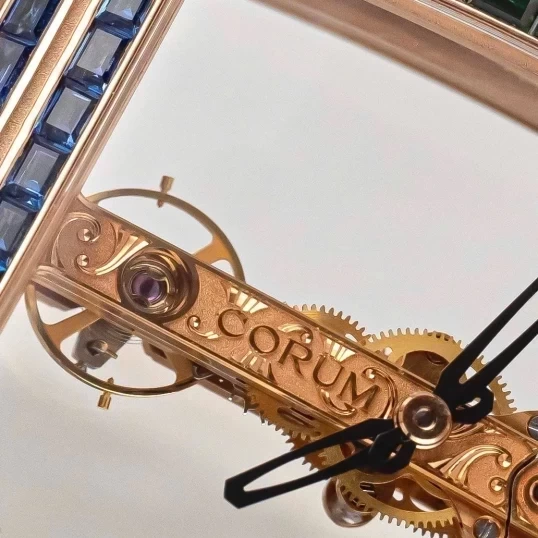 Corum Golden Bridge Classic Rose Gold Ruby Baguette