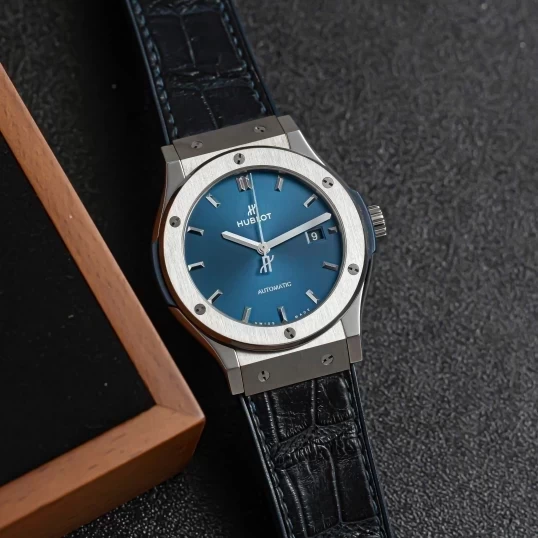 Hublot Classic Fusion Titanium 42mm Ref. 542.NX.7170.LR – Blue Dial