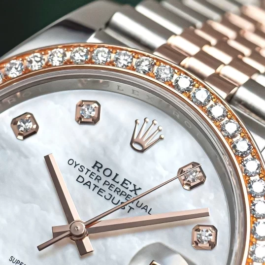 Rolex Oyster Perpetual Datejust 36mm 126231 Mop Dial Bezel Diamonds Custom
