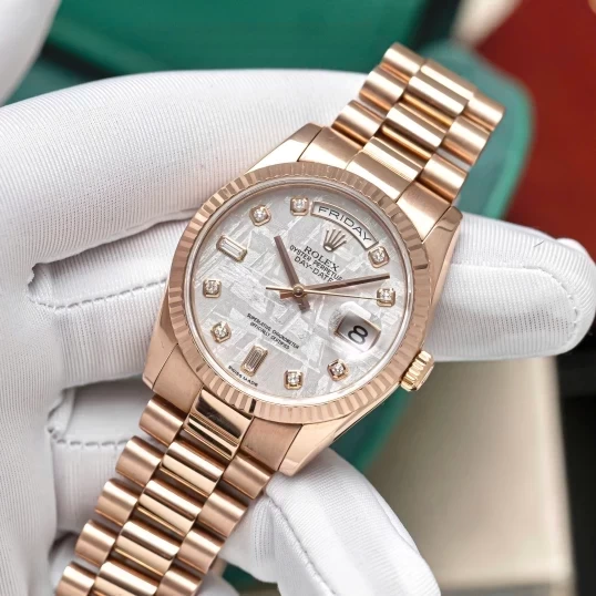 Rolex Oyster Perpetual Day-Date 36mm Mặt số thiên thạch - Ref 118235