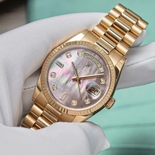 Rolex Day-Date 36mm Ref. 118238 - Mặt số khảm trai tím