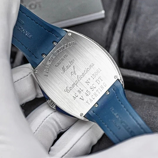 Franck Muller Vanguard Yachting V45 Blue Dial Custom Diamonds