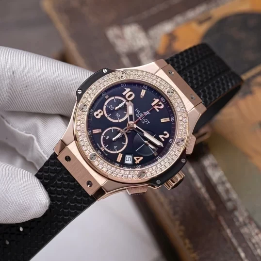 Hublot Big Bang 41mm Rose Gold Diamonds Bezel Ref. 341.PX.130.RX.114