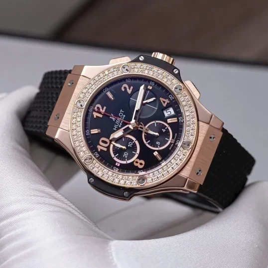 Hublot Big Bang 41mm Rose Gold Diamonds Bezel Ref. 341.PX.130.RX.114