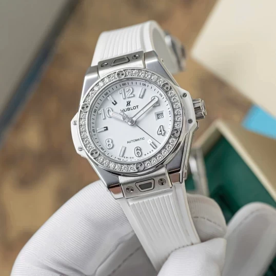 Hublot Big Bang One Click Steel White Diamonds 33mm Ref. 485.SE.2010.RW.1204