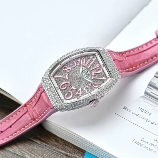 Franck Muller Vanguard V32 Full Diamonds Pink
