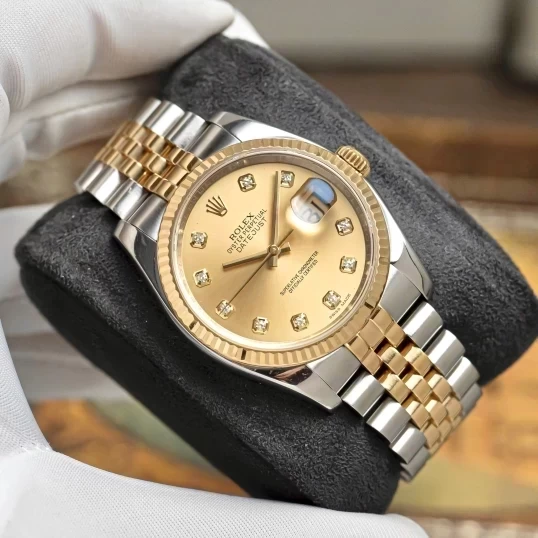 Rolex Oyster Perpetual Datejust 36mm Ref. 116233 Champagne Diamond Dial