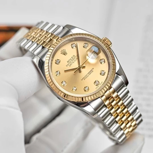 Rolex Oyster Perpetual Datejust 36mm Ref. 116233 Champagne Diamond Dial