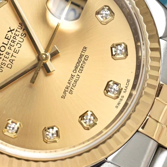 Rolex Oyster Perpetual Datejust 36mm Champagne Diamond Dial - Ref. 116233