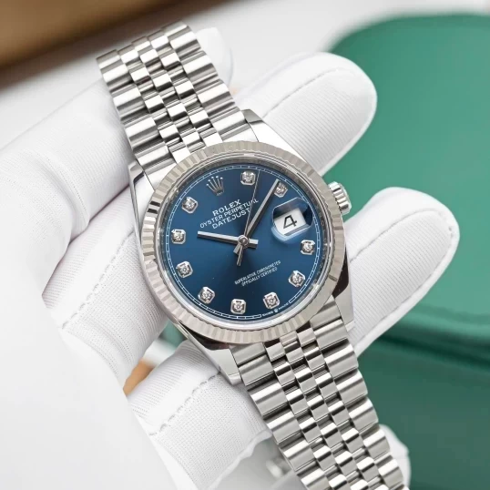 Rolex Oyster Perpetual Datejust Blue Dial Diamond 36mm Ref. 126234