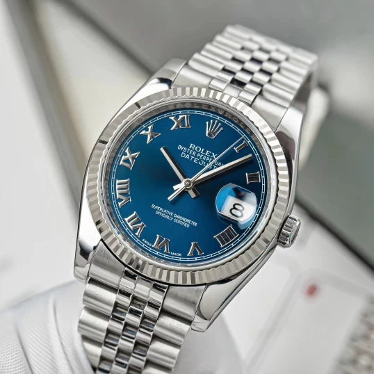 Rolex Oyster Perpetual Datejust 36mm Blue Roman Dial – Ref. 116234