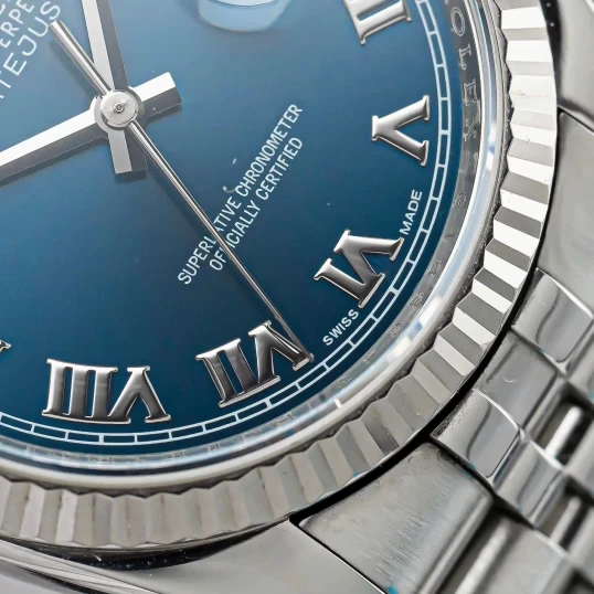 Rolex Oyster Perpetual Datejust 36mm Blue Roman Dial – Ref. 116234