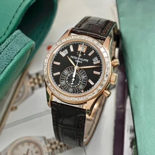 Patek Philippe Complications Annual Calendar Chronograph 5960R Custom Diamonds – Upgraded to 5961R