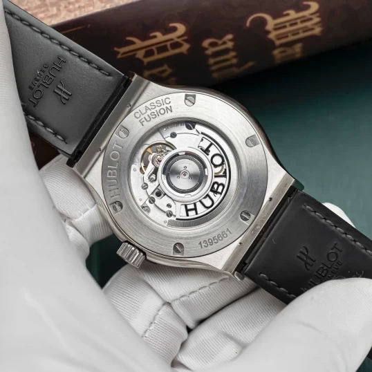 Hublot Classic Fusion Titanium 42mm Custom Full Diamonds Pave Ref. 542.NX.2611.LR