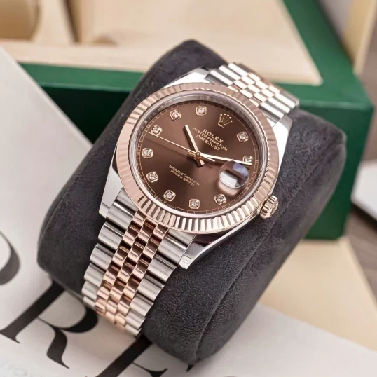 Rolex Oyster Perpetual Datejust 41mm Chocolate Diamond Dial – Ref. 126331