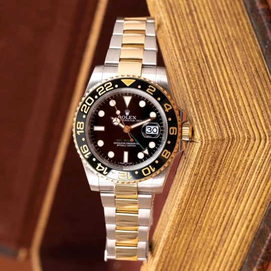 Rolex GMT-Master II Black Dial Demi Gold 40mm – Ref. 116713LN