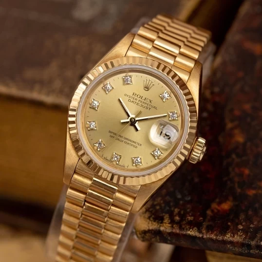 Rolex Oyster Perpetual Lady-Datejust Champagne Dial Diamond 26mm – Ref. 69178
